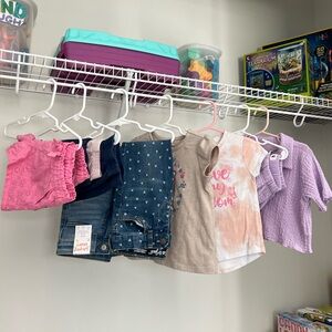 Toddler girls 3T tops + 4T bottoms bundle